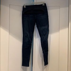 A pea in the pod dark wash full panel jeans